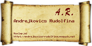 Andrejkovics Rudolfina névjegykártya